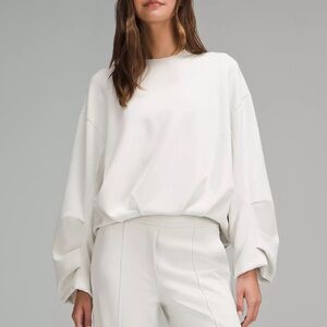 Lululemon Softstreme Voluminous Sleeve Pullover Bone Size S